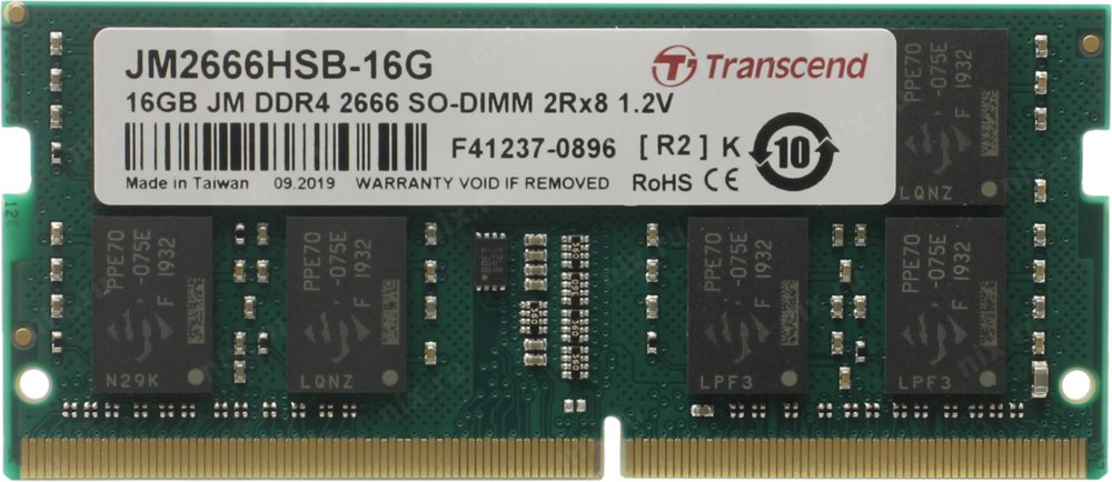 Transcend JetRam JM2666HSB-16G | 16GB (2x8GB) DDR4 | 2666 MHz | SODIMM - Matmuis - Matmuis